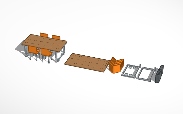 3D design Contemporary dining table and chairs - Modular Magnetic (Beta ...