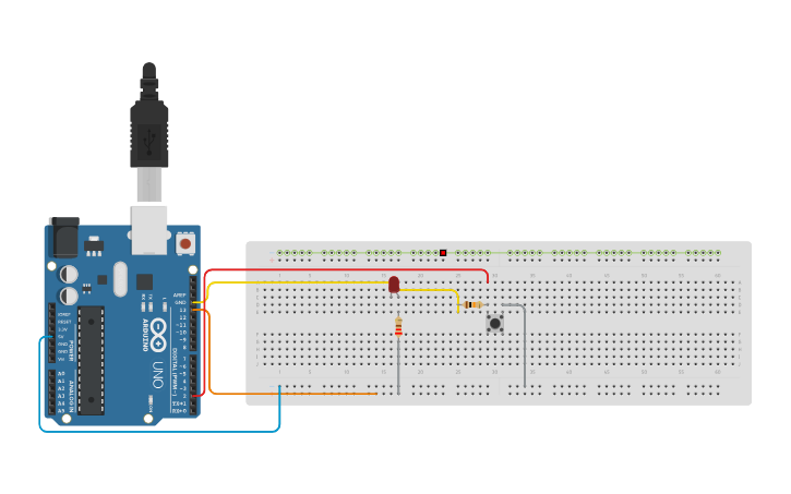 Momentary Things Circuit design Arduino Momentary Switch LED Control Circuit - Tinkercad