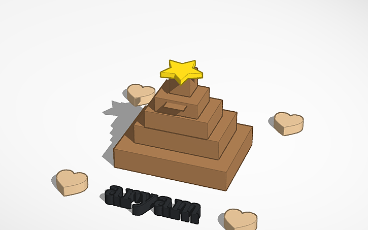 3D design pyramids design - Tinkercad