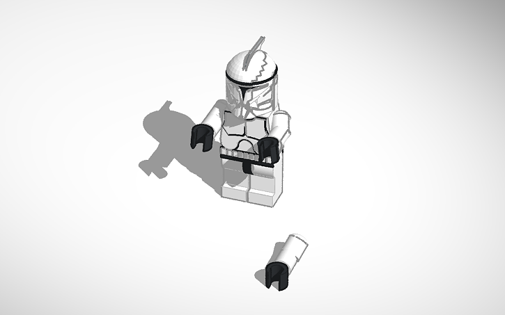 3D design Lego Clone Trooper - Tinkercad