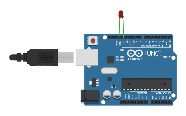 Circuit design LED Project - Tinkercad