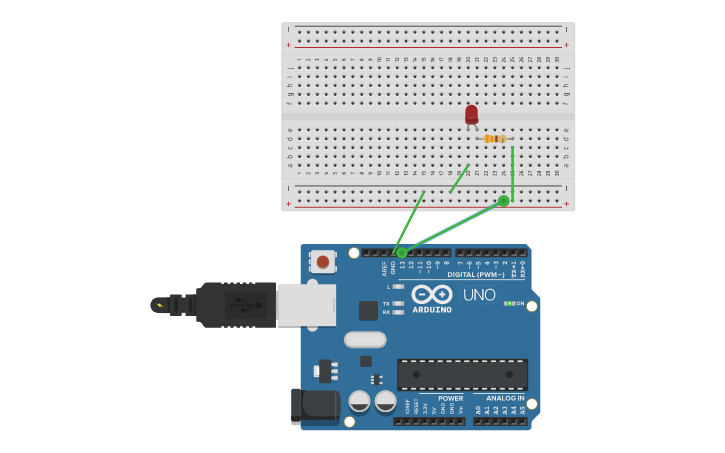 Circuit design Blinking Light Arduino - Tinkercad