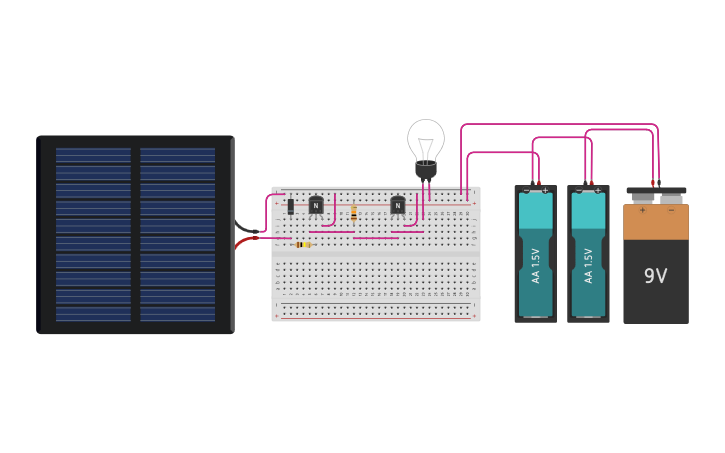 Circuit design Solar Cell Panel System 1 acelyn x2 - Tinkercad