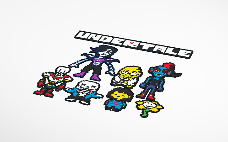 3D design Undertale - Tinkercad