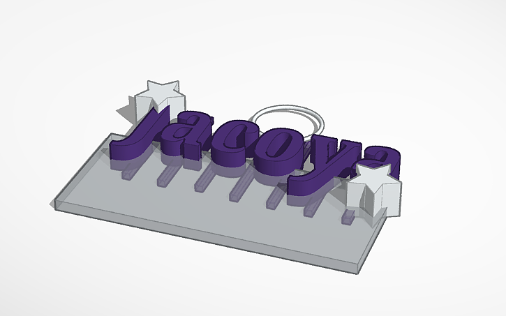 3D design JB keychain - Tinkercad