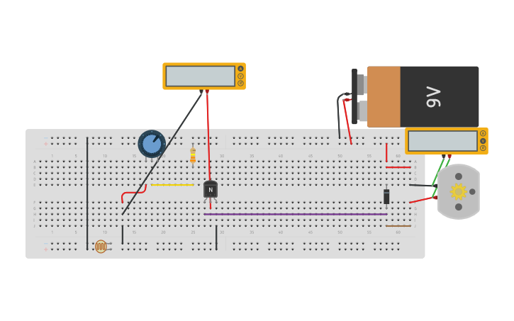 Circuit design Transistor - Tinkercad