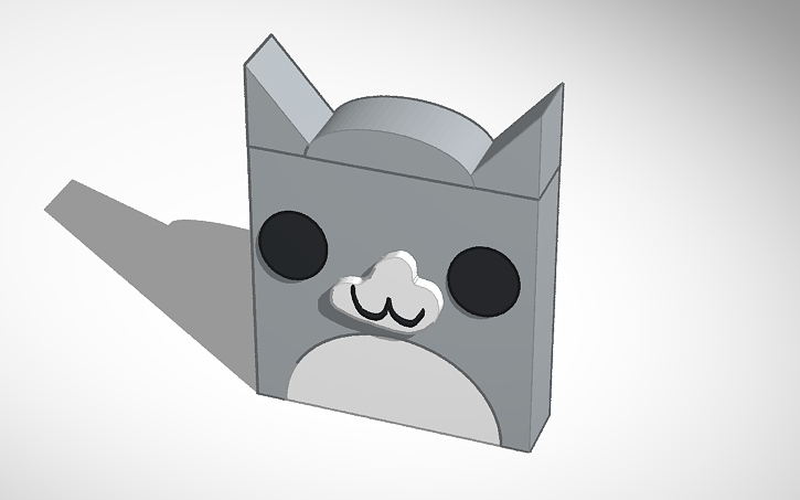 3D design Cat icon geometry dash - Tinkercad