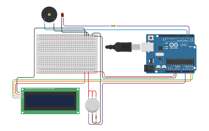 Circuit design Gas Detector Circuit - Tinkercad