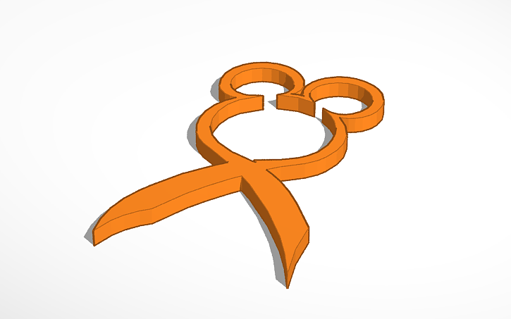 3D design Mickey Ribbon - Tinkercad