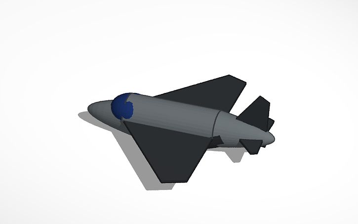 3D design small jet - Tinkercad