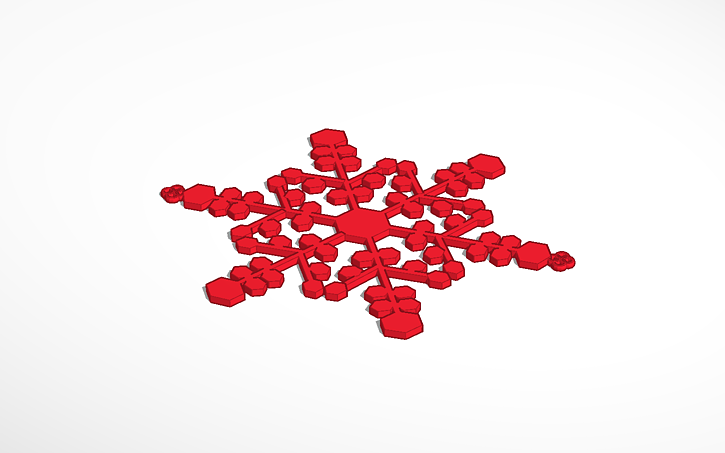 3D design Snowflake - Tinkercad