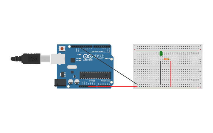 Circuit design ARDUINO 1. LED(1): Encender LED - Tinkercad
