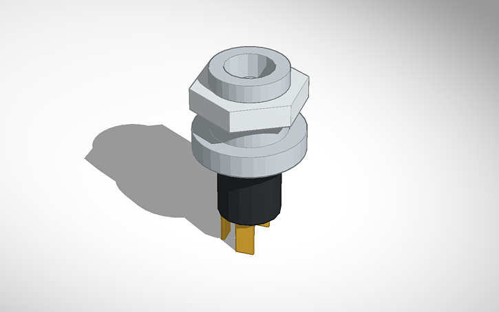 3D design Power Jack 2mm #Template - Tinkercad