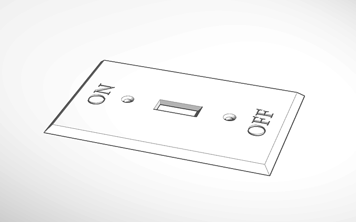 3D design Home Utility - Light Switch Plate - Tinkercad