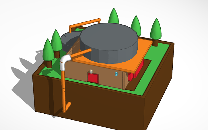 3D design rain - Tinkercad