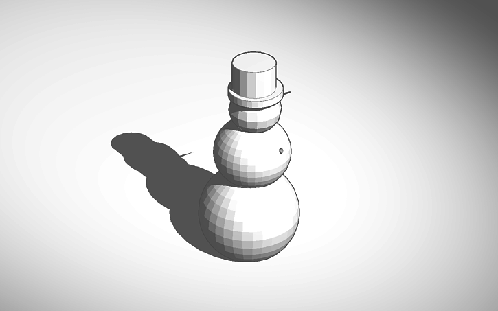 3D design Snowman - Tinkercad