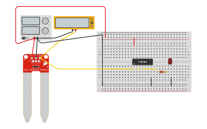 Circuit design Humidity sensor - Tinkercad