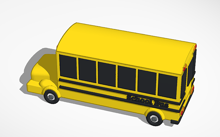 3D design School bus - Tinkercad