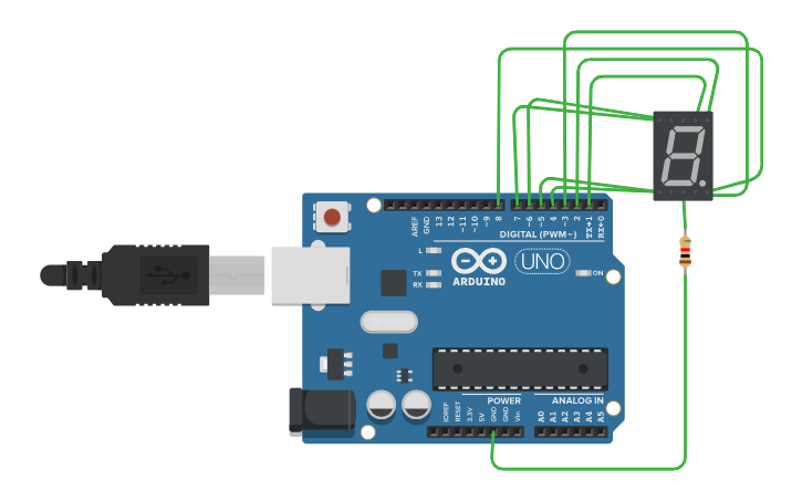 Circuit design LED TIMER - Tinkercad