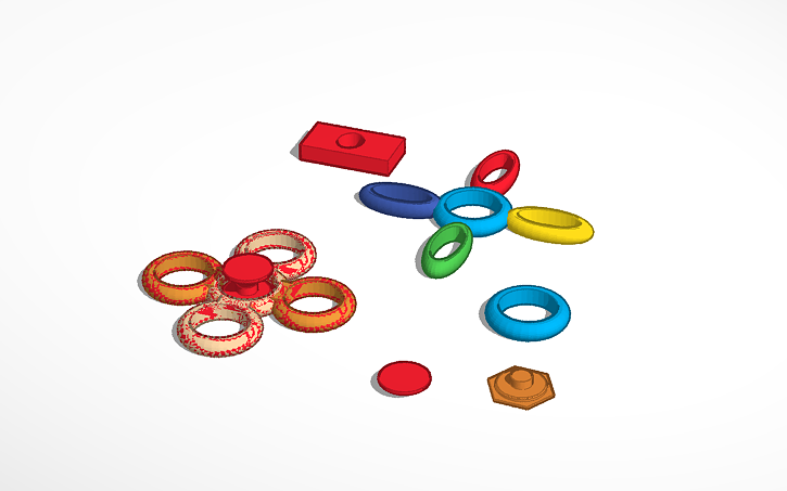 3D design Copy of Fidget Spinner Template - Tinkercad