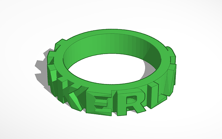 3D design Name Ring - Tinkercad