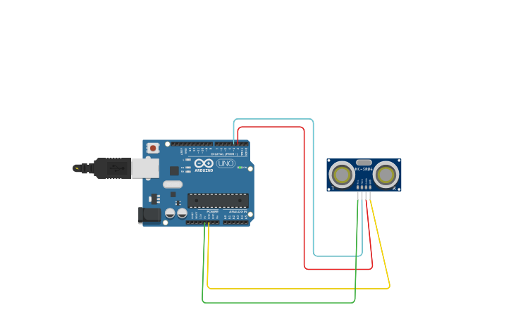 Circuit design Distance Measurement using Ultrasonic Sensor and Arduino ...