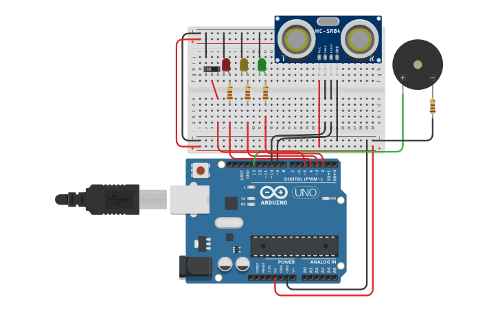 Circuit design Buzzer - Tinkercad