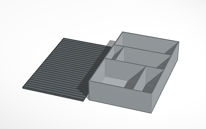 3D design fishing box - Tinkercad
