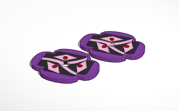 3D design Kokushibo sword guard - Tinkercad