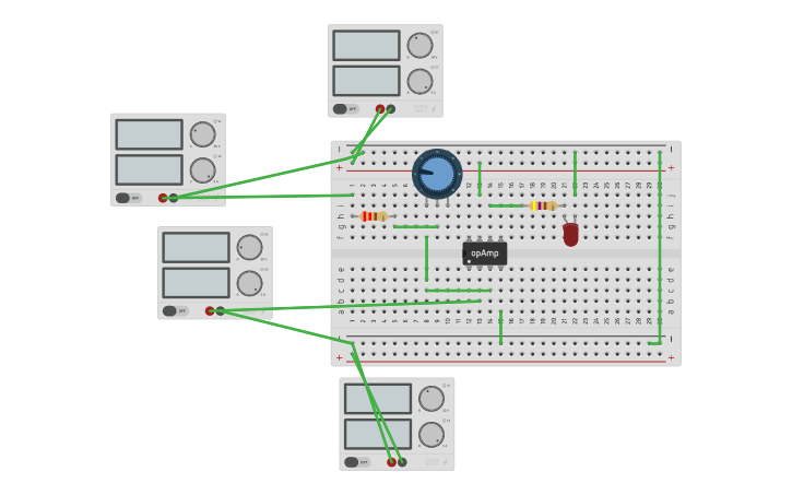 Circuit design Comparador - Tinkercad