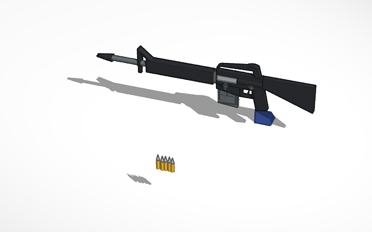 3D design M16 model 1968 - Tinkercad