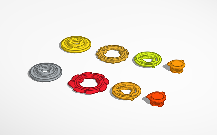 3D design Beyblade x file; 53, 54 - Tinkercad