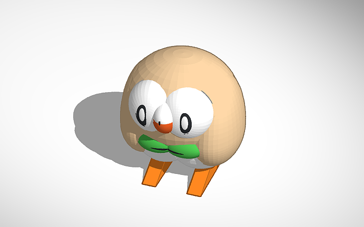 3D design Rowlet - Tinkercad