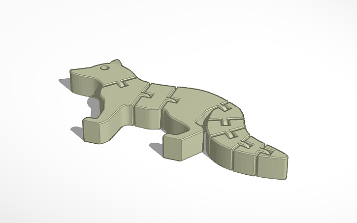3D design flexi fox - Tinkercad