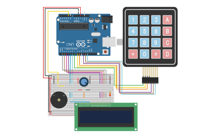 Arduino Buddy Circuit design Arduino-LCD Game(Math Buddy 2) with option - Tinkercad