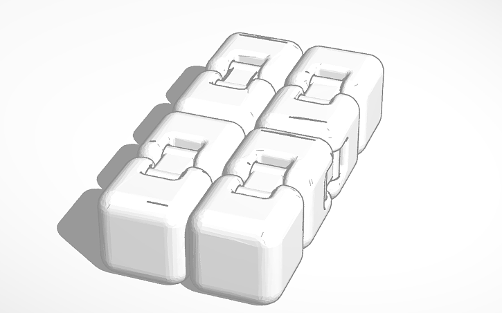 3D design folding fidget cube - Tinkercad