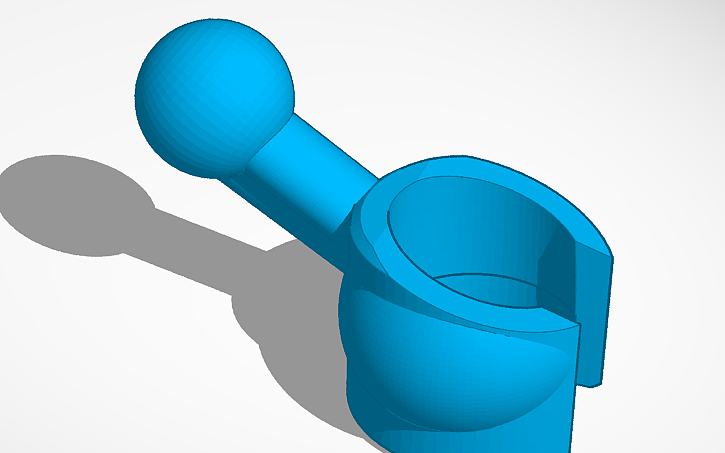 3D design Shower Head Seat Support Ball Extra Strong v2 - Tinkercad