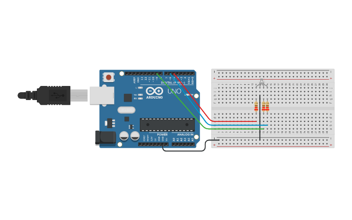 Circuit design RGB Rainbow - Tinkercad