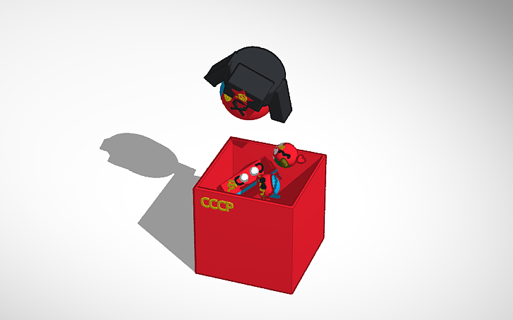 3D design soviet republics (that i currently made) falling in a box ...