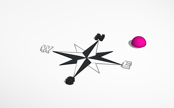 3D design CADclass compass - Tinkercad