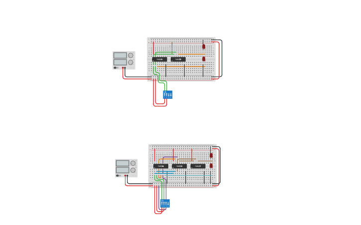 Circuit design Half Adder and Full Adder - Tinkercad