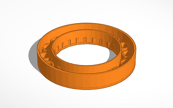 3D design 16 LED Ring DIffuser - Tinkercad