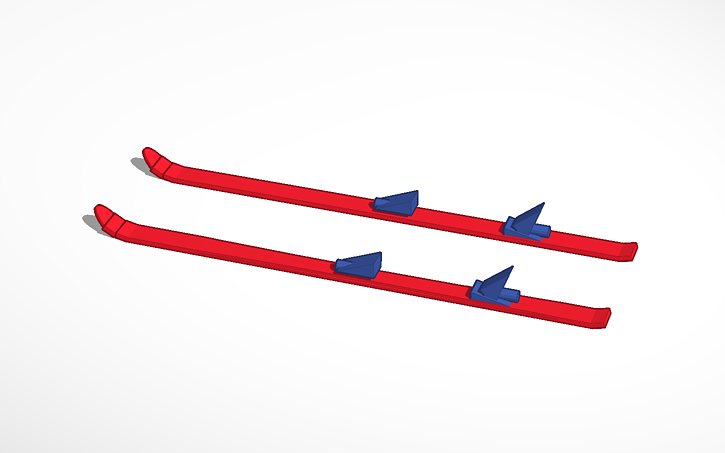 3D design GS skis - Tinkercad
