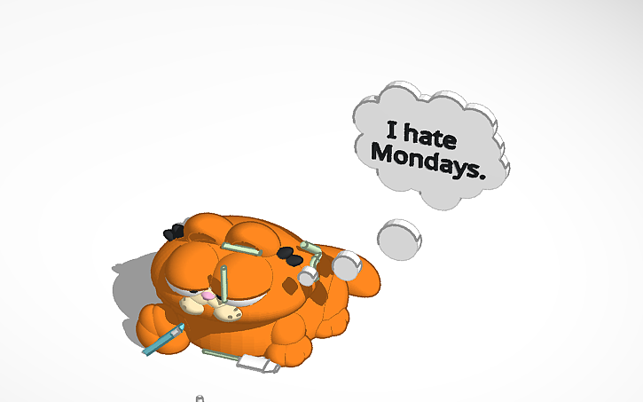 3D design Garfield (on Mondays) - Tinkercad