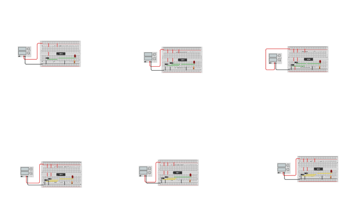 Circuit design Basic Gates using ICs - Tinkercad
