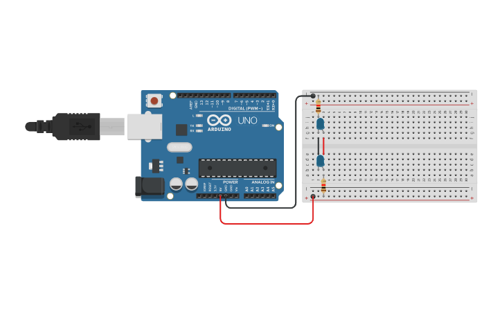 Circuit design Parallel Circuit - Tinkercad