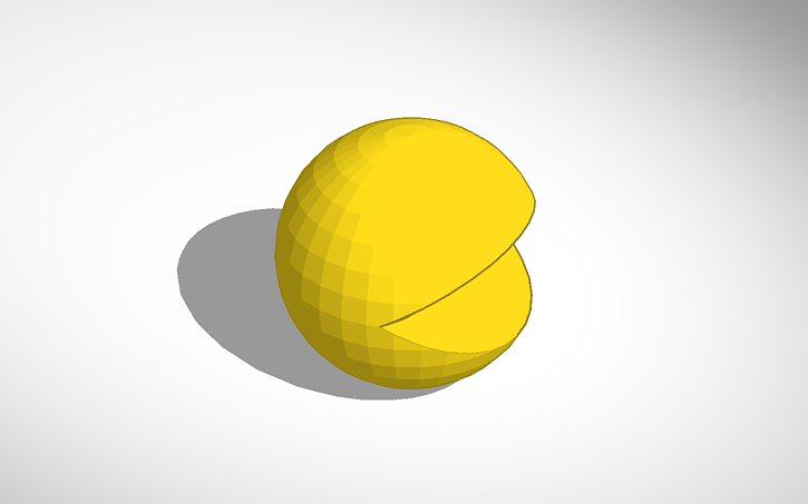 3D design derpy Pac-man - Tinkercad