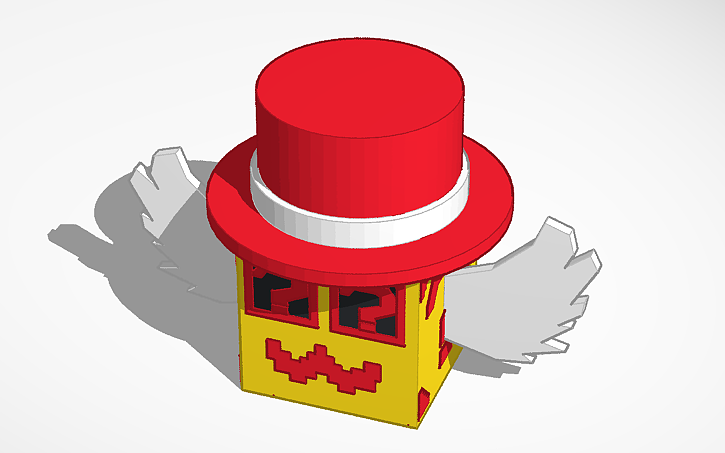 3D design Admin Lucky Block Brainrot - Tinkercad