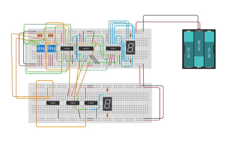 Circuit design Multiplication - Tinkercad