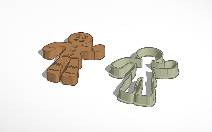 3D design gingerbread person - Tinkercad